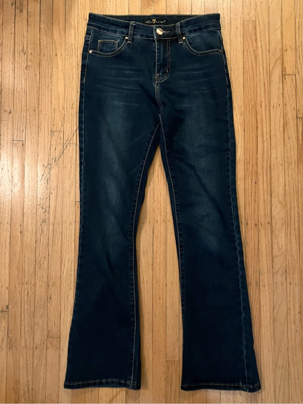 Women's Dark Blue Stretch Bootcut Jeans